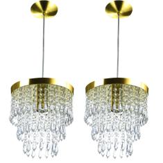 Imagem de Kit 2 Lustre Pendente De Cristal Acrílico Manucrilic 