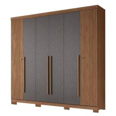 Imagem de Guarda Roupa Casal Buriti Ripado 6 Portas Com Pés - Santos Andirá