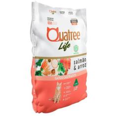 Imagem de Ração Seca Quatree Life Salmão E Arroz Gatos Castrados - 3 Kg
