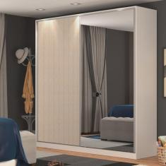 Imagem de Guarda Roupa Solteiro com Espelho 2 Portas 3 Gavetas RC2006