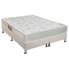 Imagem de Conjunto Box Queen: Colchão Espuma Castor D33 Sleep Max Relax + Base CRC Courano White(158x198)