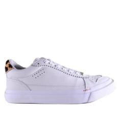 Imagem de Tênis Feminino Colcci Originals Casual Branco Onça-Feminino