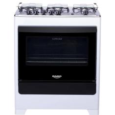 Imagem de Fogão 5 Bocas Dako Supreme Branco com acendimento automático e Forno de 100L Bivolt