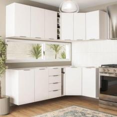 Imagem de Cozinha Modulada 8 Peças Sem Tampo Ipanema Cabecasa Madeiramadeira Branco Branco