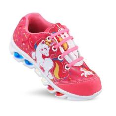 Imagem de Tenis de led infantil meninas Ledstar  Unicornio desenhos Luzinhas com