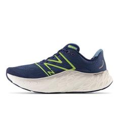 Imagem de New Balance Fresh Foam X More V4 Tênis de corrida masculino, Nb azul marinho/abacaxi cósmico/azul herança, 39