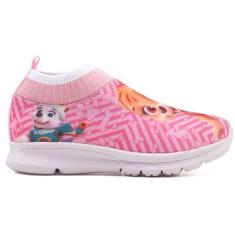 Imagem de Tenis Feminino De Led Infantil Patrulha Canina Meninas + Chinelo Pcfg