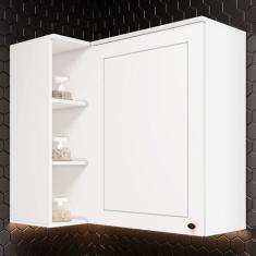 Imagem de Armário Aéreo Cozinha 83 Cm Americana 1 Porta 100% Mdf Branco Hp C359