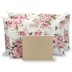 Imagem de Jogo De Lençol Queen 6 Peças Estampado Percal 180 Fios - Rafaloro Enxo