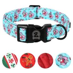 Imagem de Coleira de Natal para cães MR. CHUBBYFACE árvore de inverno Senta Flamingo coleira para cães pequenos e grandes