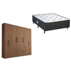 Imagem de Cama Box Conjugada Casal Union + Guarda Roupa Master 8.6 Demolição - S