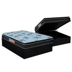 Imagem de Cama Box Baú Casal: Colchão Espuma Probel D28 Guarda Costas Premium Mu