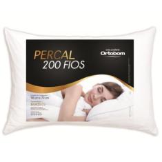 Imagem de Travesseiro Ortobom Fascinio Percal 200 Fios Fibra Siliconada 70cm x 5