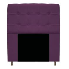 Imagem de Cabeceira Estofada Mel 90 Cm Solteiro Com Botonê  Suede Roxo - Adj Decor