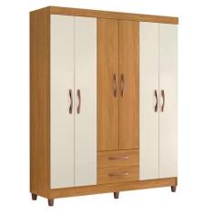 Imagem de Guarda-Roupa Casal Ambar 6 Portas 2 Gavetas - Moveis Albatroz