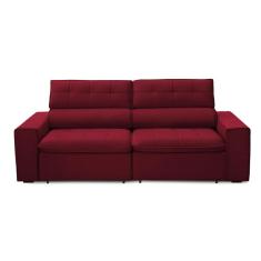 Imagem de Sofa 2 Lugares Retratil Reclinavel Atenas 2,30 M Suede Vermelho