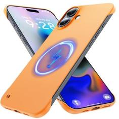 Imagem de GRECAZO Capa Magnética Fina Adequada para iPhone 16 Capa de Telemóvel 15.5 cm (2024) Ultrafina Leve Durável Sem Moldura Fosca Rígida para MagSafe Capa Capa com Anel de Puxar À Prova de Choque Corda