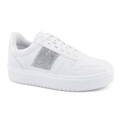 Imagem de Tênis Godiva Casual Calce Fácil Glitter Feminino Branco-Feminino