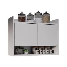 Imagem de Armário De Cozinha Aéreo 70,5 Cm Com Nicho Colin Branco M12 - D`rossi