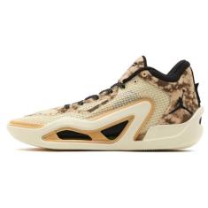 Imagem de Tênis masculino Jordan Tatum 1 (DZ3320-200, fossil/gergelim/verde elétrico/preto), Fóssil/gergelim/verde elétrico/preto, 42