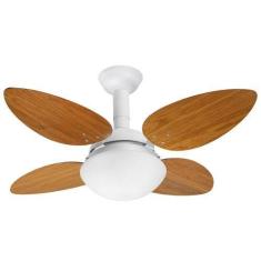 Imagem de Ventilador de Teto Jet Pétalo Venti-delta Branco 4Pás  Freijó 220V+Con