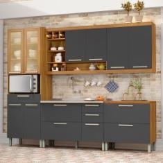 Imagem de Cozinha Modulada 5 Peças Burguesa Premium Nesher 100% MDF Espresso Móv