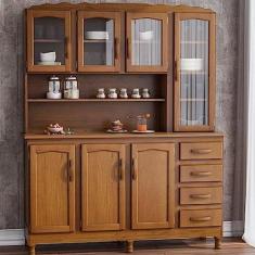 Imagem de Armário de Cozinha 4 Gavetas 7 Portas Genebra Móveis Mpo Imbuia Fosco