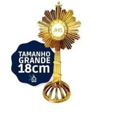 Imagem de Mini Ostensório Comprar Dourado Miniatura Lembrança 18cm - Divinário