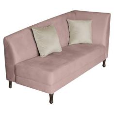 Imagem de Diva Recamier Heitor 185cm Lado Esquerdo Linho Rosê - Amarena Móveis