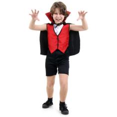 Imagem de Fantasia Halloween Infantil Drácula Pop com Acessórios