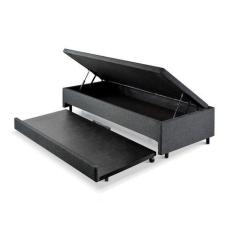 Imagem de Bicama com Baú Viúva 120x203 Cm em Linho - B&G