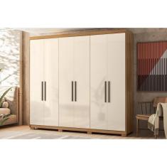 Imagem de Guarda Roupa Casal 6 Portas E 2 Gavetas c- Pés Venice Amendola-off White