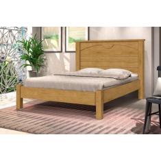 Imagem de Cama Lio Casal 100% Mdf Com Estrado Em Madeira Cor Nature - Ja