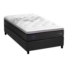 Imagem de Conjunto Box Baú Solteirão: Colchão Molas Ensacadas Partenon Pillow Top + Base Crc Suede Gray