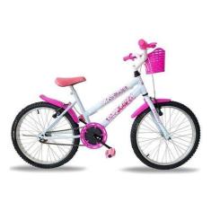Imagem de Bicicleta C/ Cesta Aro 20 Power Bike Julie Infantil Feminina - Duas ro