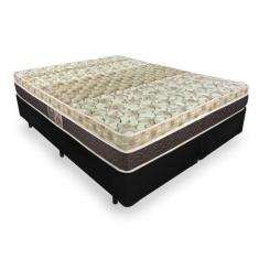 Imagem de Cama Box Queen + Colchão Molas Ensacadas - Castor - Class Pocket Híbri