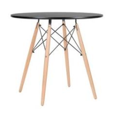 Imagem de Mesa de jantar redonda Eames Eiffel - Wood - Tampo de MDF - 80 cm - 