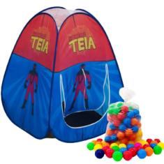 Imagem de Toca Barraca Infantil Pop Up Homem Teia Com 50 Bolinhas
