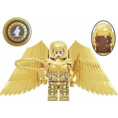 Imagem de Boneco Blocos De Montar Mulher Maravilha 1984 Com Escudo - Mega Block