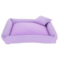 Imagem de Cama Pet Para Cães E Gatos Poa Porte Grande Lilás F101 - Deccoralle