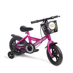 Imagem de Bicicleta Infantil Aro 12 Speedy com Rodinhas Removíveis Cestinha Rosa
