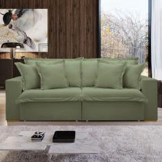 Imagem de Sofá Cama 3 Lugares Arizona Retrátil Boucle Verde - Celflex
