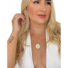 Imagem de Cordão 5mm Baiano Feminino Pingente e Pulseira Banhado Ouro