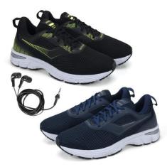 Imagem de Tênis Masculino Esporte Conforto + Fone De Ouvido Kit 2 - Bfk