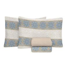 Imagem de Jogo De Cama Casal King 180 Fios Algodão 4 Peças Estampado - Fiori