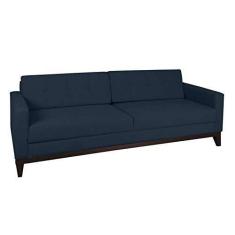 Imagem de Sofá 3 Lugares Living Linho Cotton Azul Marinho 210 cm