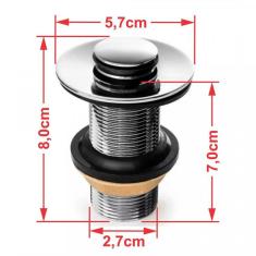 Imagem de Kit Cuba Q440 Com Torneira Pratika 1060 Metal E Válvula Click  1 Pol. Sifão Cromado E Flexível Compace 