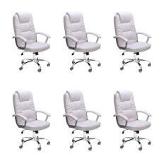 Imagem de Conjunto com 6 Cadeiras de Escritório Presidente Giratórias Finland 