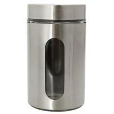 Imagem de Pote Porta Mantimentos Inox Com Visor - 1L