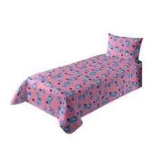 Imagem de Jogo de Cama Infantil Stitch 2 Peças Rosa Algodão Lepper